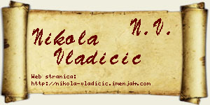 Nikola Vladičić vizit kartica